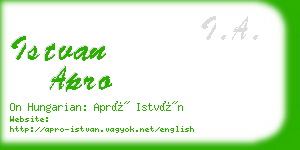 istvan apro business card